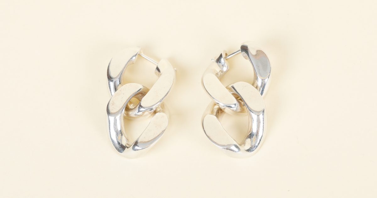 Bottega Double Chain Link Earrings Vivrelle