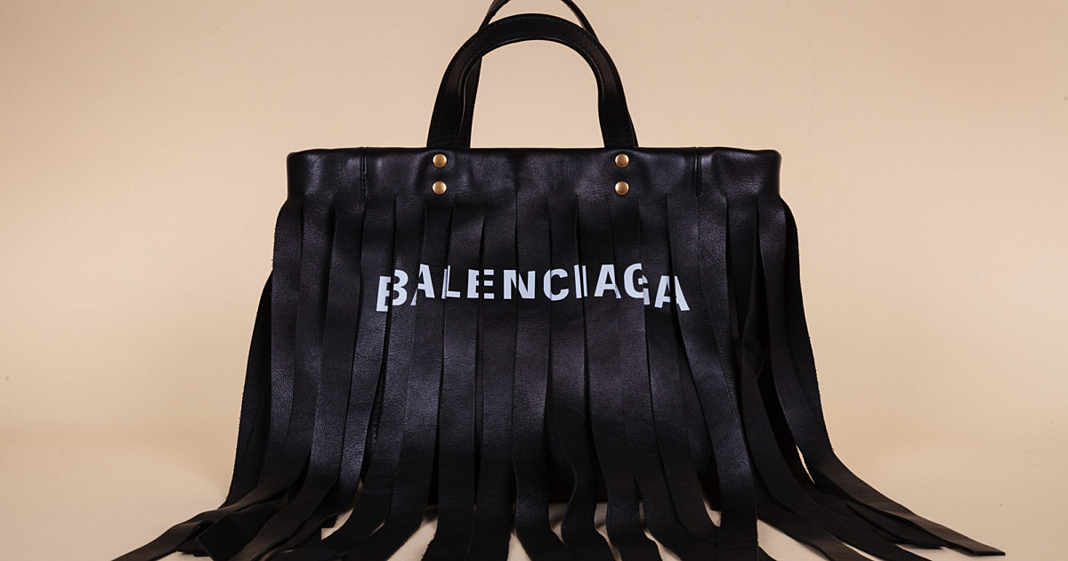balenciaga laundry fringe bag
