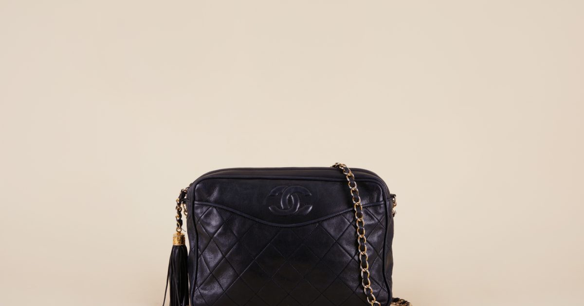 Chanel Vintage Lambskin Tassel Medium Camera Case Bag Vivrelle