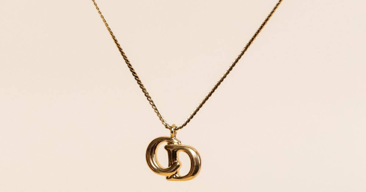 Christian Dior CD Pendant Necklace Vivrelle