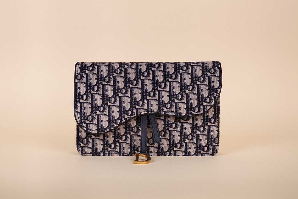 Christian Dior Oblique Saddle Wallet on a Chain Vivrelle