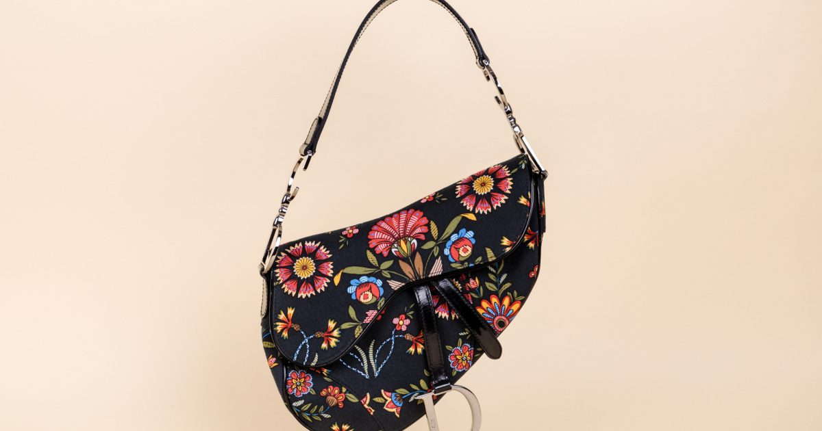 Christian Dior Floral Saddle Bag Vivrelle