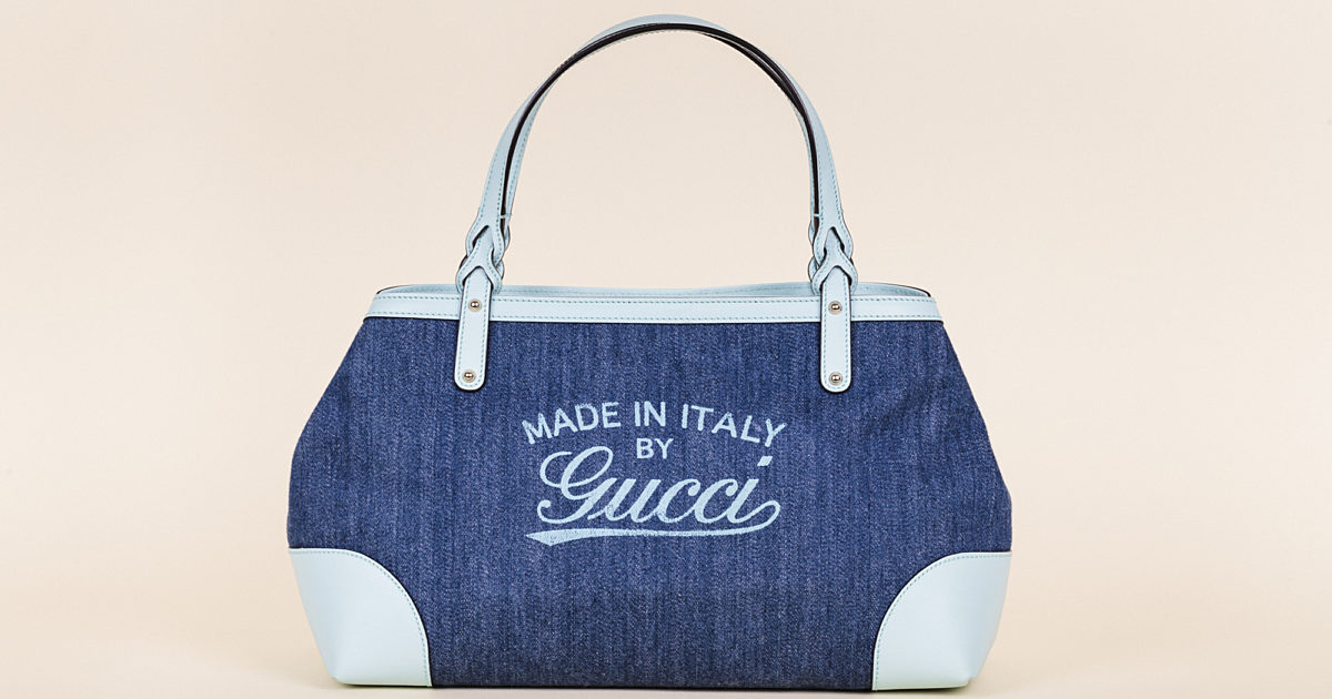 Gucci Denim Hawaii Tote Vivrelle