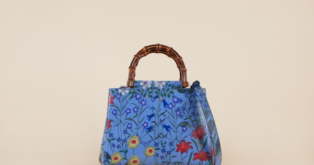 Gucci Bamboo New Flora Small Nymphaea Tote Bag Vivrelle