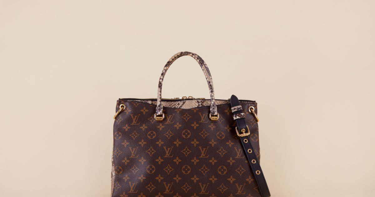 Louis Vuitton Python Monogram Pallas MM | Vivrelle