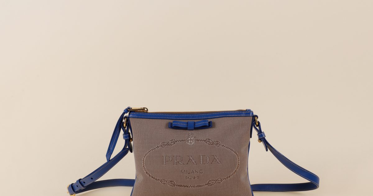 Prada Jacquard Bandoliera Flat Zip Crossbody Vivrelle