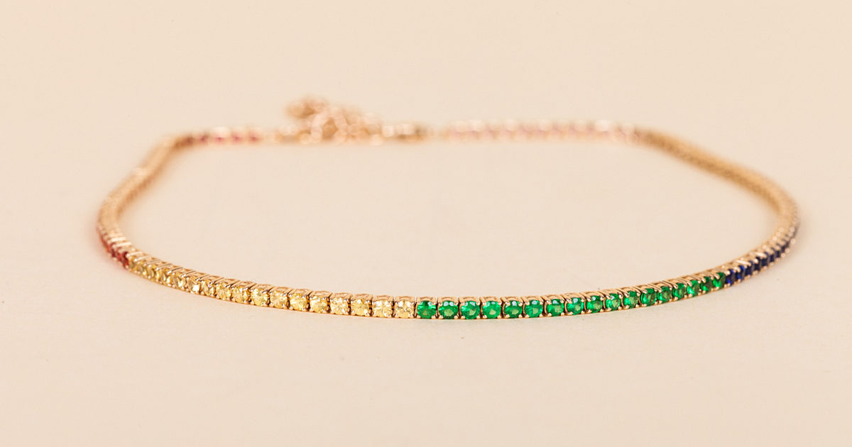 Stephanie Gottlieb Rainbow Ombre Tennis Choker Vivrelle
